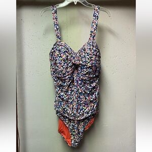 Anne Cole Floral Swimsuit Women’s One Piece Padded 22W